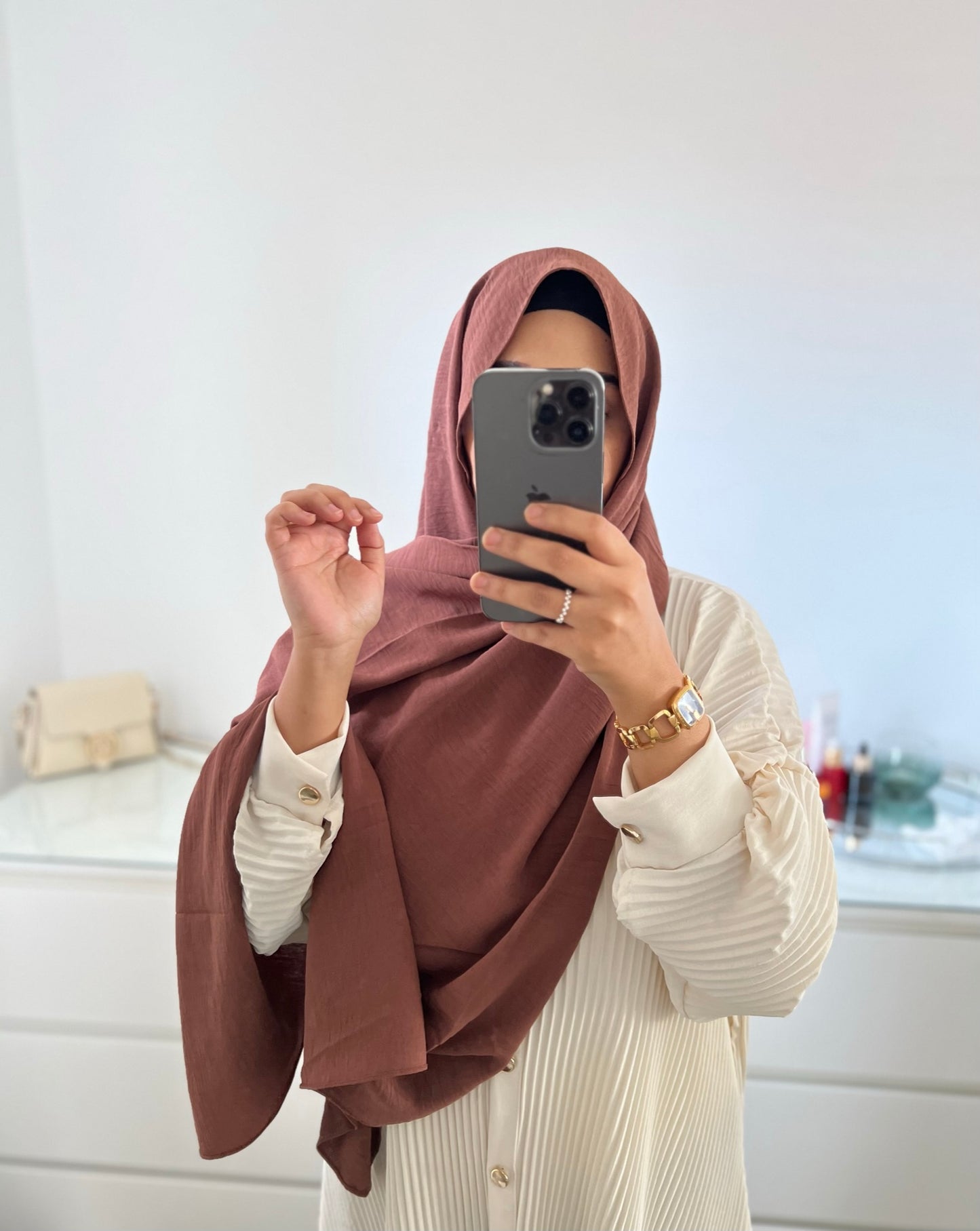 NOMAD hijab - Rusty Brown